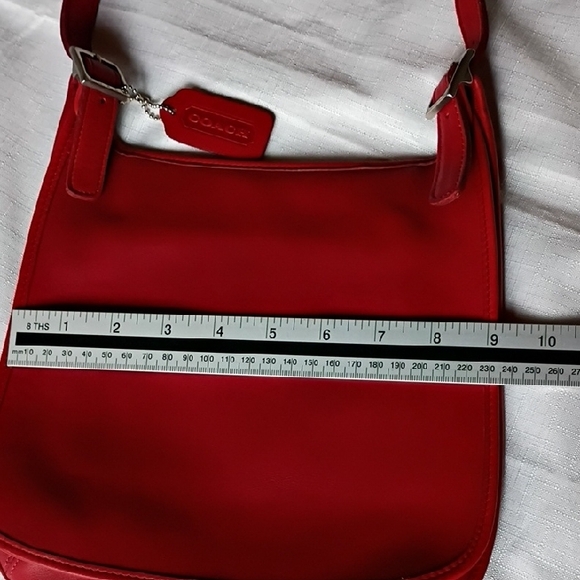 Coach Vintage Red Leather Crossbody Bag - Picture 11 of 12